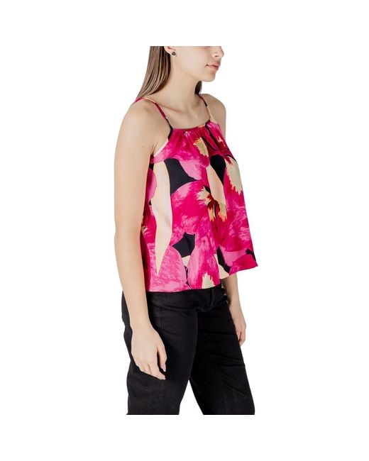 ONLY Red Viscose Tank Top