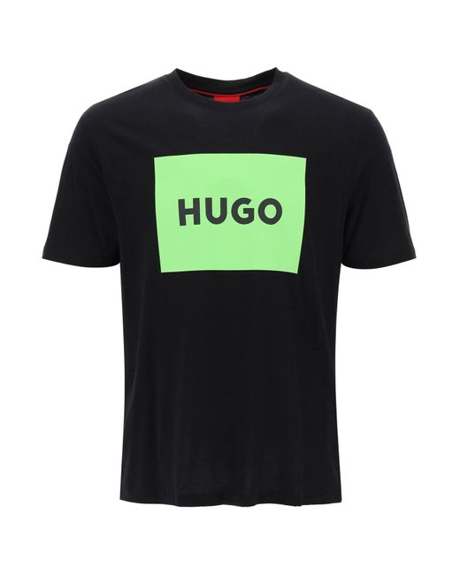 HUGO Green Dulive T Shirt With Logo Box for men