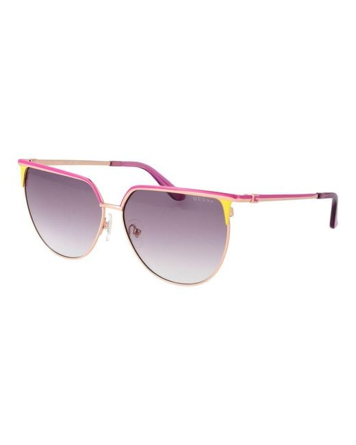 Guess Purple Metal Sunglasses