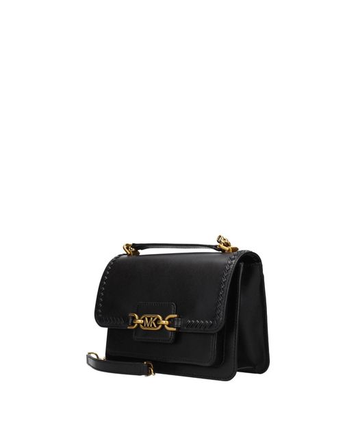 Michael Kors Black Heather Large Shoulder Bag For Leather