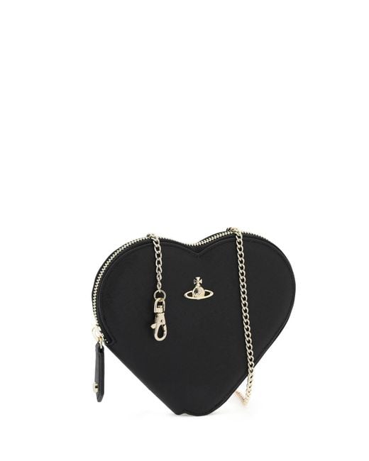 Vivienne Westwood Black Heart-Shaped Crossbody Bag