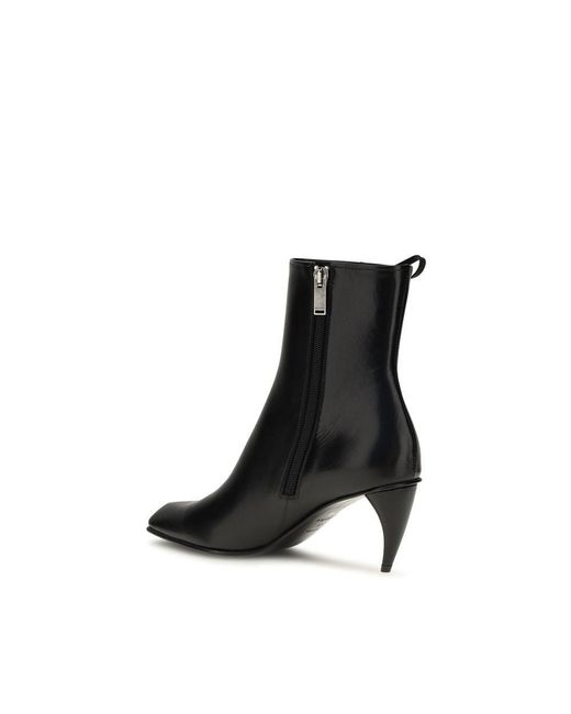 McQueen Black Calf Leather Bos Taurus Lace