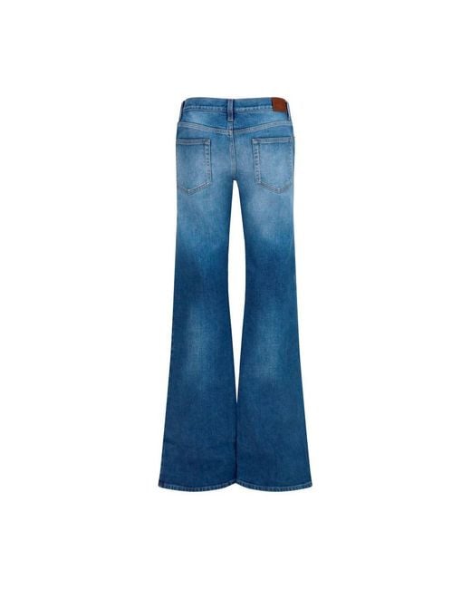 Gucci Blue Cotton Flared Jeans