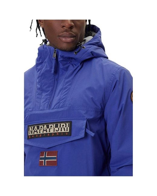 Napapijri Blue Polyamide Shell Jacket for men