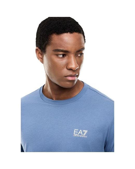 EA7 Blue Cotton Sportswear for men