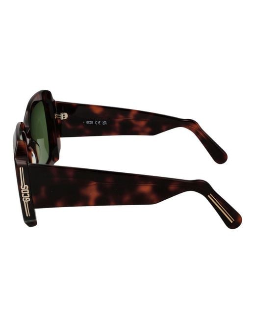 Gcds Green Brown Unisex Sunglasses