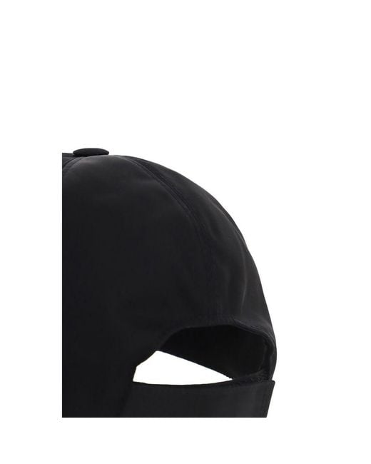 Prada Black Recycled Polyamide Cap (baseball Hat) for men