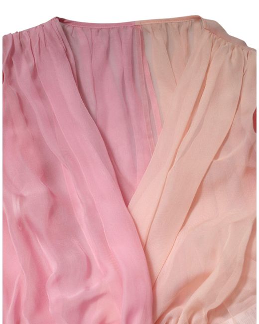Dolce & Gabbana Red Pink Plunging V for men
