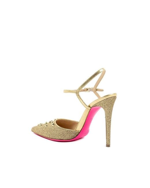 Dee Ocleppo Metallic Gold Leather Platform Pumps