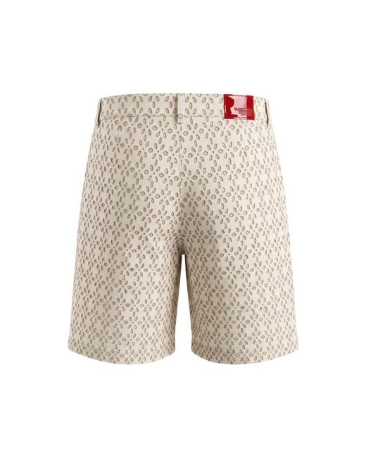 Trussardi Natural White Cotton Shorts