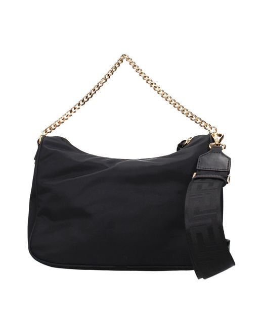 Versace Black Fabric Handbag