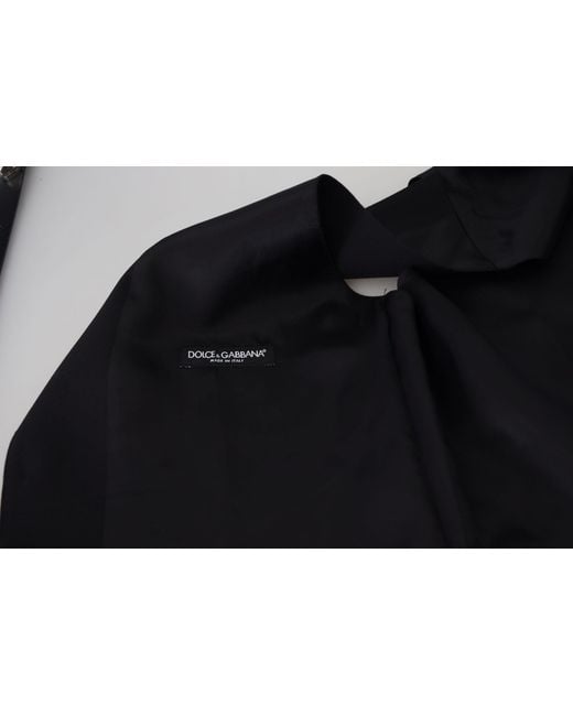 Dolce & Gabbana Black Virgin Wool Waistcoat Formal Vest for men