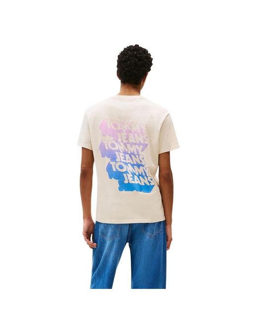 Tommy Hilfiger White Beige Recycled Cotton T for men