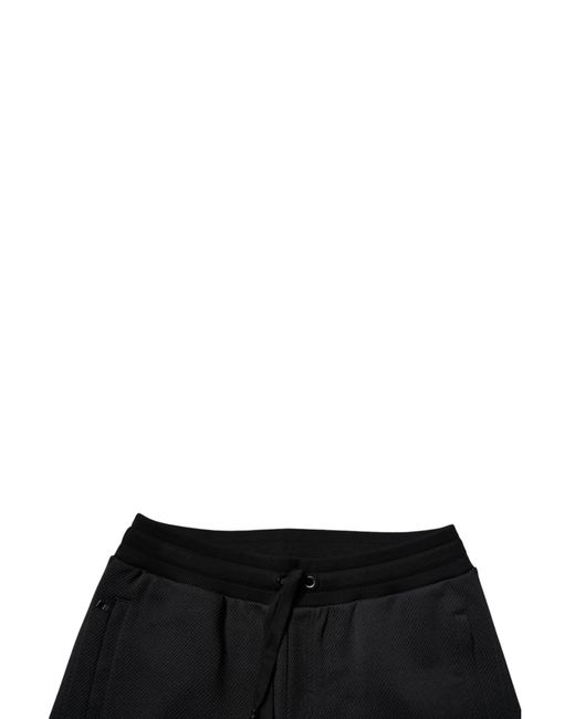 Dolce & Gabbana Black Woven Drawstring Trousers for men
