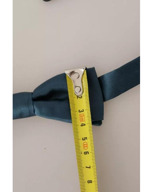 Dolce & Gabbana Black 100% Silk Adjustable Neck Bow Tie for men