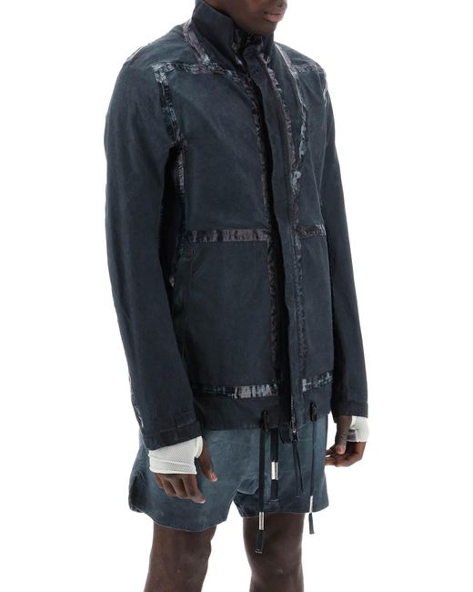 Boris Bidjan Saberi Blue Reversible Outdoor Cotton Technical Jacket for men