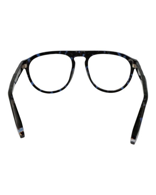 Philipp Plein Black Blue Cellulose Acetate Glasses (frames) for men