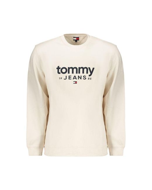 Tommy Hilfiger Natural White Cotton Men's Sweatshirt for men