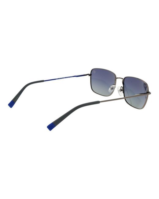 Timberland Blue Gray Metal Sunglasses for men
