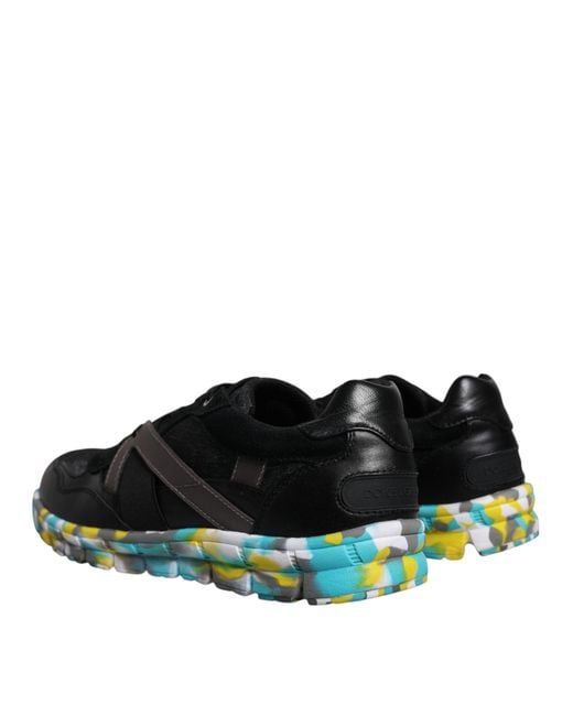 Dolce & Gabbana Green Polyester Low Top Sneakers Shoes for men