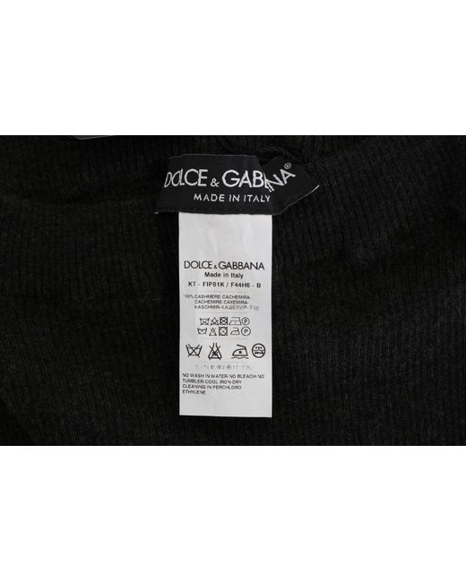 Dolce & Gabbana Black Elegant Cashmere High Waist Pants