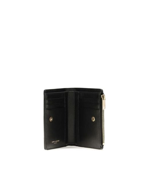 Saint Laurent Black Calf Leather Bos Taurus Wallet