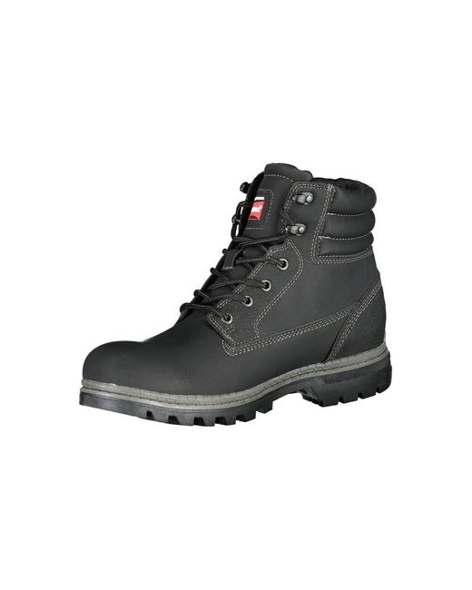 Carrera Black Urban Contrast Lace-Up Boots for men