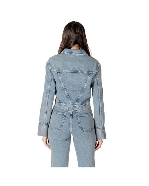 ONLY Blue Organic Cotton Jackets & Coat