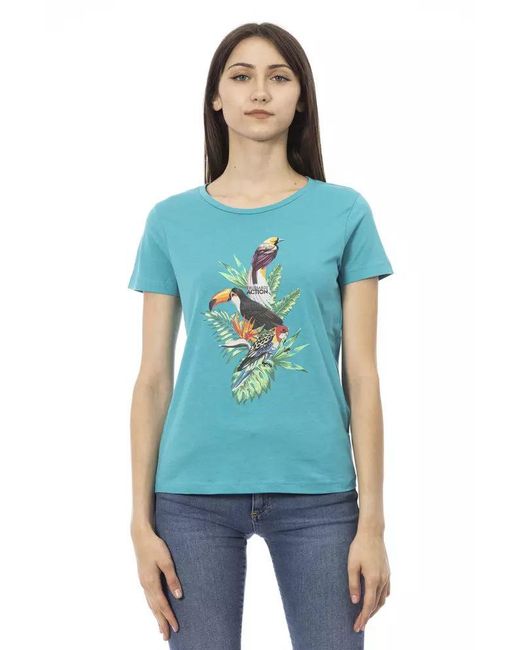 TRUSSARDI ACTION Light Blue Cotton T