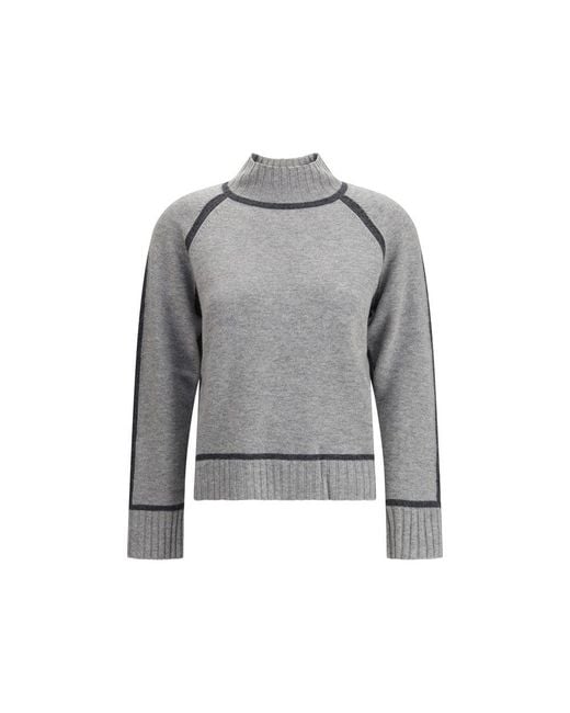 Max Mara Gray Pescara Turtleneck Sweater