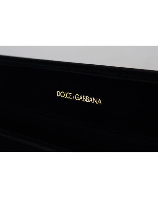 Dolce & Gabbana Black Elegant Velvet Jewelry Storage Box