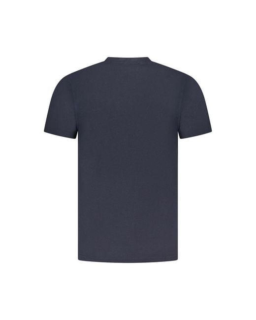 Roberto Cavalli Blue Leopard Print Tee for men
