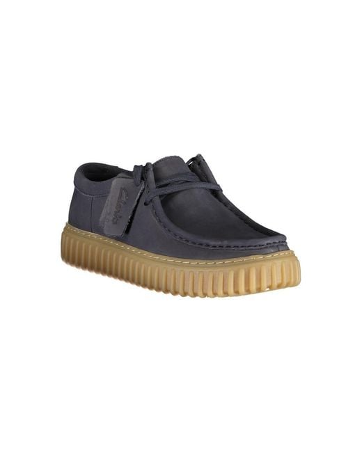 Clarks Blue Leather Men's Classic Shoe for men