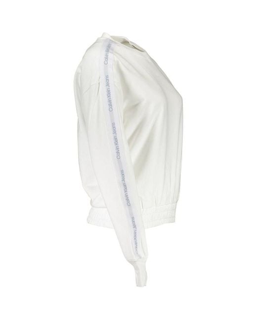 Calvin Klein White Cotton Sweatshirt