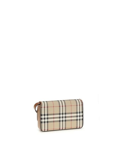 Burberry Metallic Beige Polyurethane Wallet