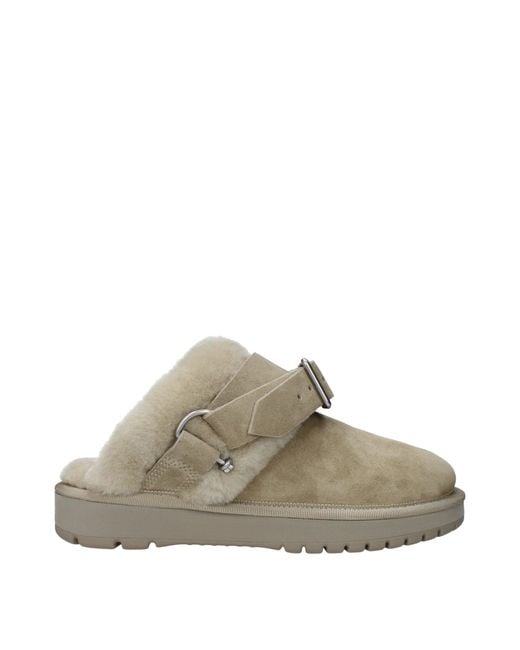 Burberry Green Leather Slippers for men