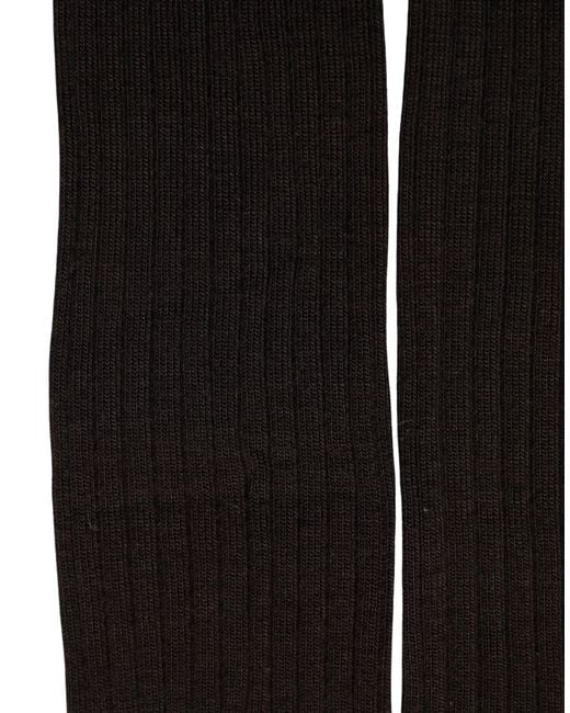 Dolce & Gabbana Black Wool Tights Stocking Pantyhose One Size Socks