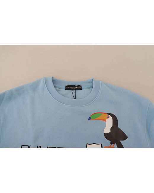 Philippe Model Blue Logo Printed Long Sleeves Sweater