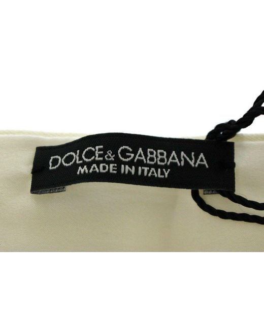 Dolce & Gabbana Black Dolce Gabbana White Waist Silk Cummerbund Belt for men