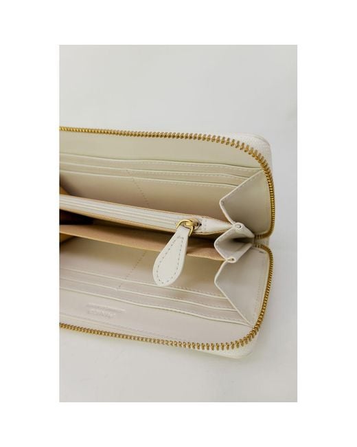 Pinko White Cream Leather Wallet