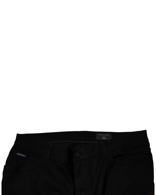 Dolce & Gabbana Black Cotton Stretch Slim Fit Denim Jeans for men