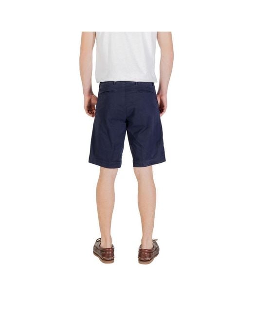 Borghese Blue Cotton Bermuda for men