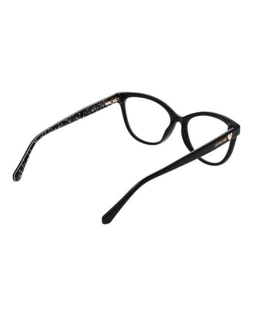 Love Moschino Black Acetate Glasses (Frames) Accessory