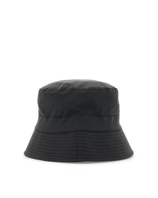 Rains Black Waterproof Bucket Hat