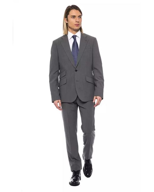 Billionaire Italian Couture Blue Wool Suit for men