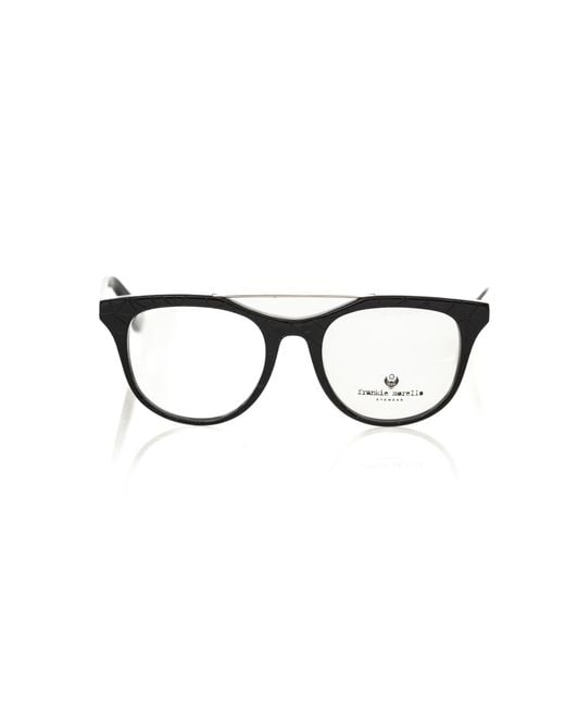 Frankie Morello Black Geometric Chic Wayfarer Eyeglasses