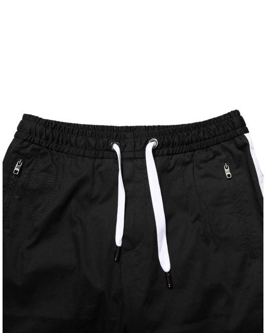 Dolce & Gabbana Black Cotton Stretch Bermuda Shorts Co+03 for men