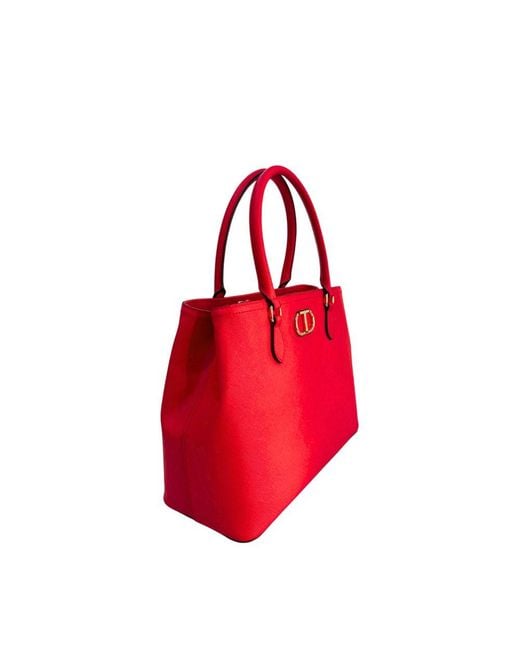 Twinset Red White Pu Handbag