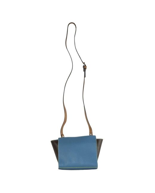 La Martina Light Blue Leather Crossbody Bag