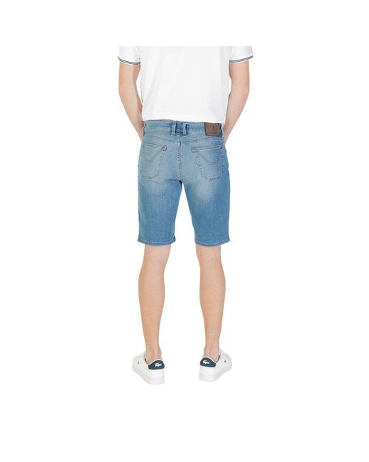 Jeckerson Blue Cotton Bermuda for men